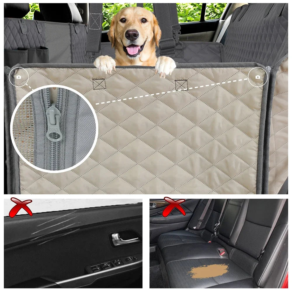 Car Pet Mats For Rear Seats Waterproof Anti-Slip Scratch-Resistant Dirt-Resistant Travel Car Mats Removable Washable Pet Product