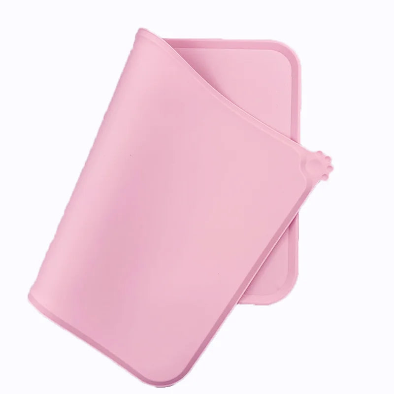 Silicone Pet Placemat Waterproof Non Slip Leak Proof Anti Spill Easy Clean Mat For Cat Dog Meal Mat Pet Supplies