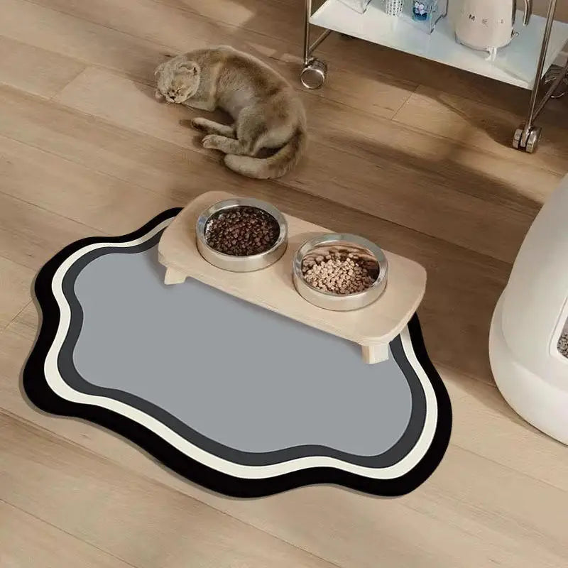 Absorbent Solid Colour Pet Mats Quick-dry Non-Slip Absorbent Wear-Resistant Leak-Proof Easy To Clean Dog Food Mats Cat Food Mats
