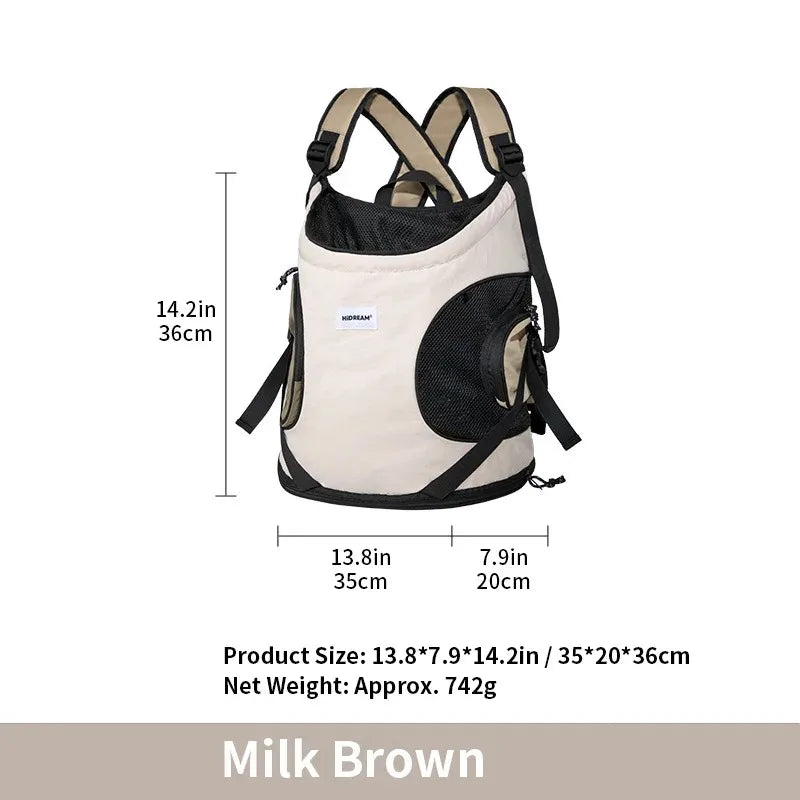 Pet Chest Backpack Front Carrying Tote Backpack Dogs and Cats Breathable Portable Outdoor Bag Shoulder Cat Bag