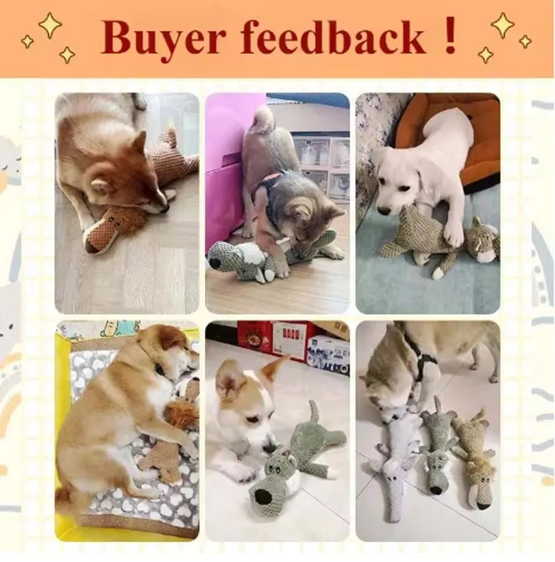 Pet Dog Toys for Large Dogs Cute Plush Squeak Fleece Durable Chewing Cute Soft Pet Molar Toys Dogs Accessories