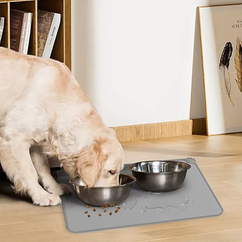 Silicone Pet Placemat Waterproof Non Slip Leak Proof Anti Spill Easy Clean Mat For Cat Dog Meal Mat Pet Supplies