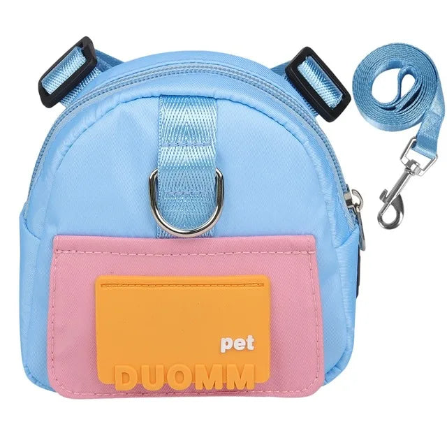 Waterproof Pet Backpack For Dogs Puppy Bag With Harness Collar Outdoor Travel Dog Snacks Backpack French Bulldog Dog Accessories