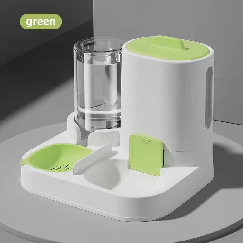Automatic Cat Dog Feeder And Water Dispenser Combo Large Capacity Gravity Pet Food Water Feeder For Small Medium Pets