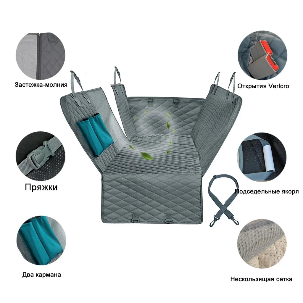 Car Pet Mats For Rear Seats Waterproof Anti-Slip Scratch-Resistant Dirt-Resistant Travel Car Mats Removable Washable Pet Product