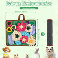 Pet Snuffle Mat Polyester Skin Friendly and Soft Dog Snuffle Toy with Handle Non Slip Pet Slow Feeding Mat Pet Supplies 39x34 CM