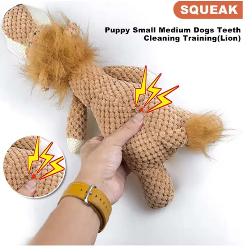 Pet Dog Toys for Large Dogs Cute Plush Squeak Fleece Durable Chewing Cute Soft Pet Molar Toys Dogs Accessories