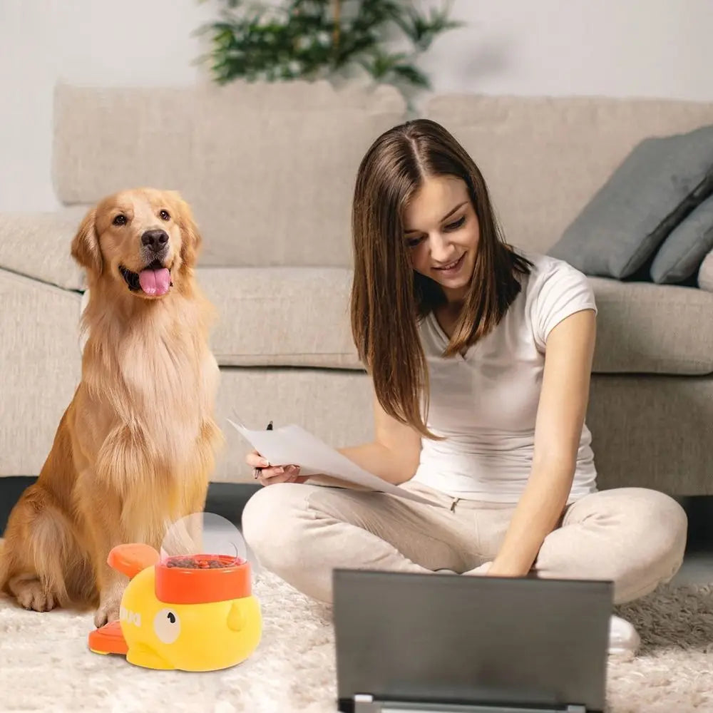 Intelligent Dog Automatic Feeder Cartoon Anti-slip Pet Feeding Machine Large Capacity Pet Automatic Feeder Pet Supplies