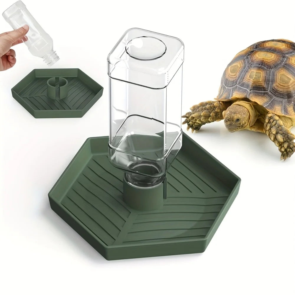 1pc Pet Automatic Feeders Waterer For Small Repitiles Lizards Gecko Chameleon Frog Snake Turtle Spider Feeding Supplies