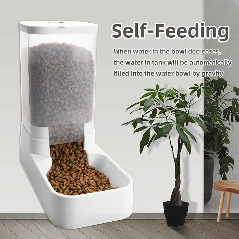 Pet Feeders and Drinkers Large Capacity Food Storage Dispenser Containers Durable Gravity Feeding Stations For Dogs And Cats