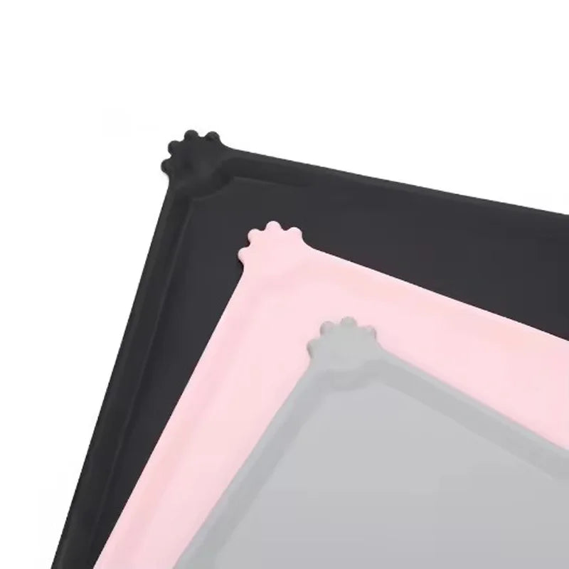 Silicone Pet Placemat Waterproof Non Slip Leak Proof Anti Spill Easy Clean Mat For Cat Dog Meal Mat Pet Supplies