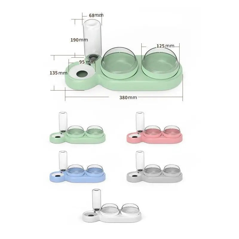 Pet Automatic Feeders 3 Bowl Pet Water Dispenser Feeders Large-diameter Dog Basin Cat Bowls Pet Automatic Feeders Wholesale