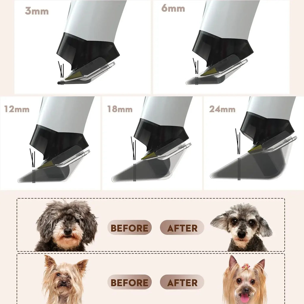 Pet Grooming Kit & Vacuum Suction 99% Pet Hair, Professional Clippers with Proven Grooming Tools for Dogs Cats and Other Animals