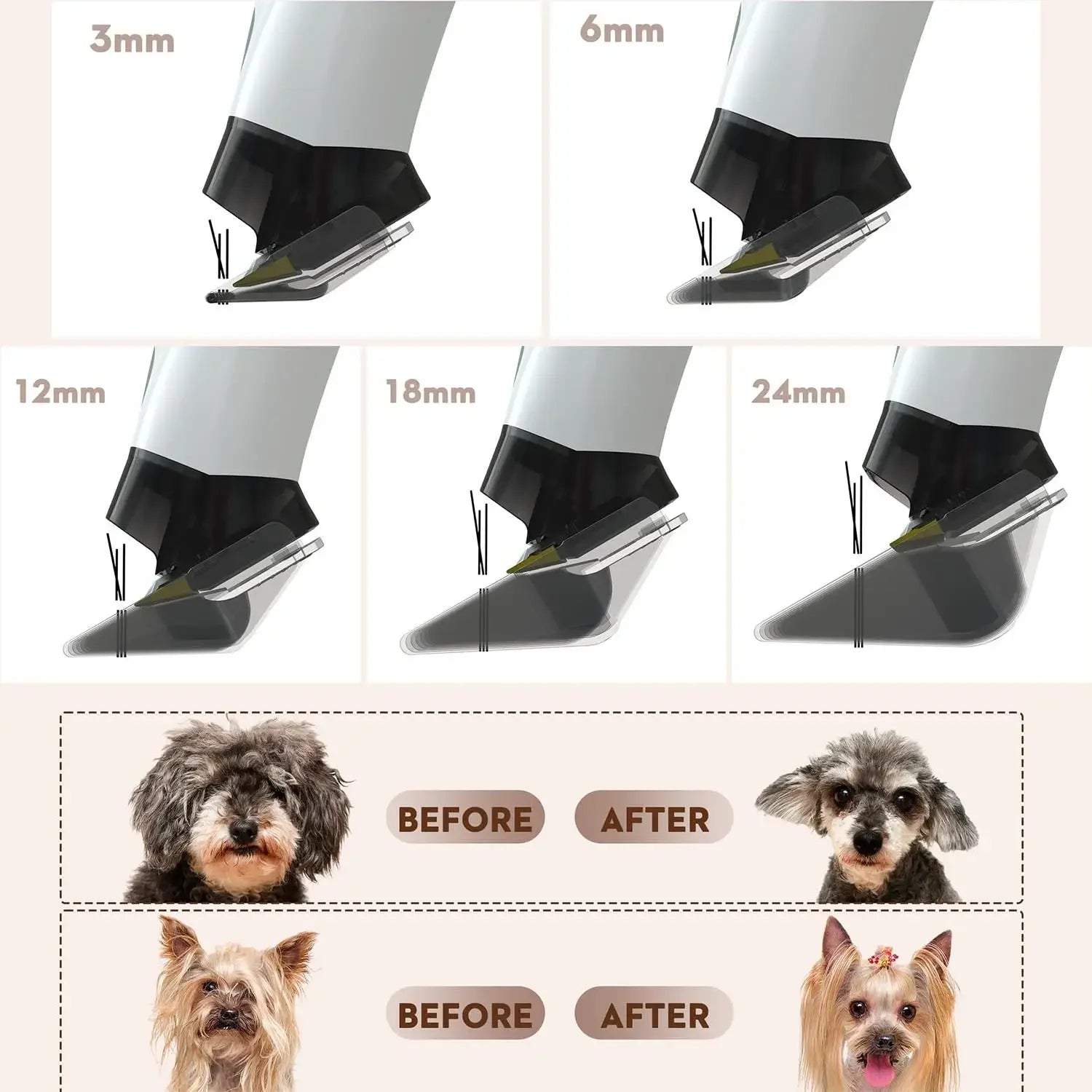 Pet Grooming Kit & Vacuum Suction 99% Pet Hair, Professional Clippers with Proven Grooming Tools for Dogs Cats and Other Animals