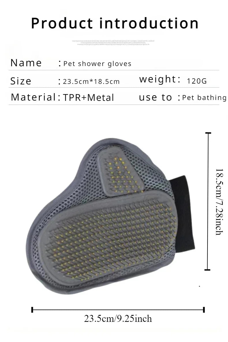 Pet Grooming Glove Hair Removal Brush Cat Dog Fur Hair Deshedding Gentle Efficient Dog Combs Pet Bathing Massage Products