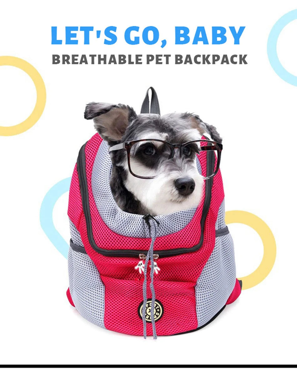 Pet Dog Carrier Bag Carrier For Dogs Backpack Out Double Shoulder Portable Travel Backpack Outdoor Pet Carrier Bag Travel Set