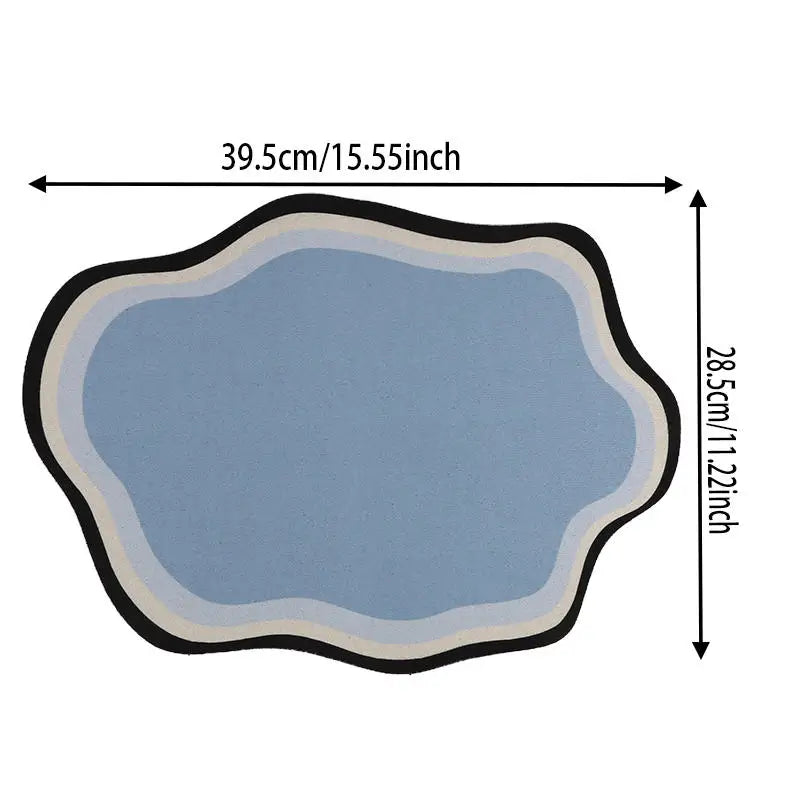 Absorbent Solid Colour Pet Mats Quick-dry Non-Slip Absorbent Wear-Resistant Leak-Proof Easy To Clean Dog Food Mats Cat Food Mats