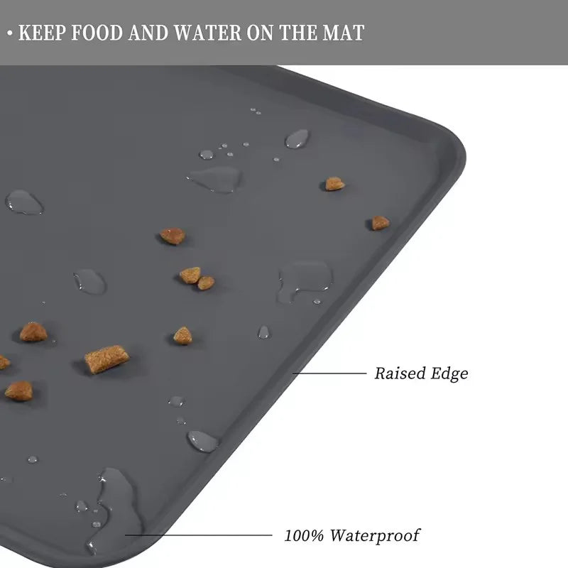 Silicone Pet Placemat Waterproof Non Slip Leak Proof Anti Spill Easy Clean Mat For Cat Dog Meal Mat Pet Supplies