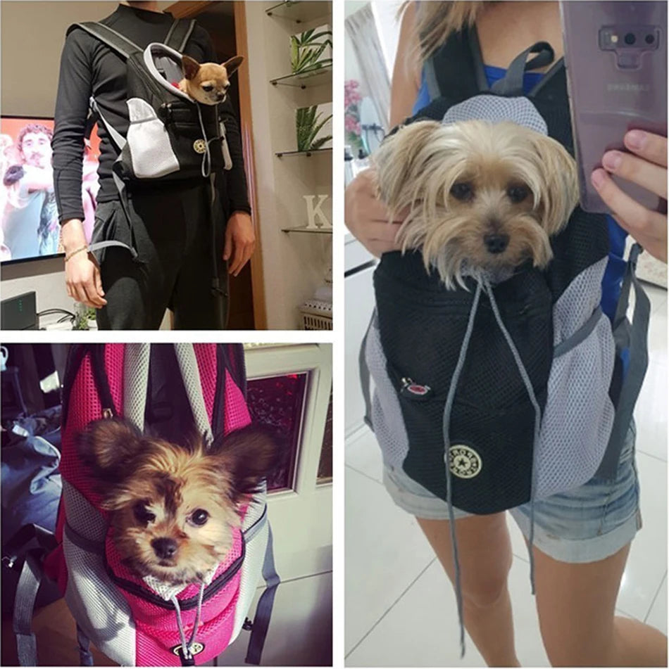 Pet Dog Carrier Bag Carrier For Dogs Backpack Out Double Shoulder Portable Travel Backpack Outdoor Pet Carrier Bag Travel Set